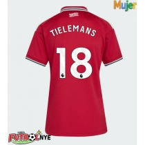 Camiseta Manchester United Youri Tielemans #18 Primera Equipación para mujer 2026-27 manga corta